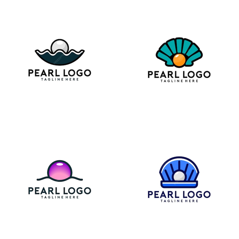 Premium Vector | Pearl logo collection