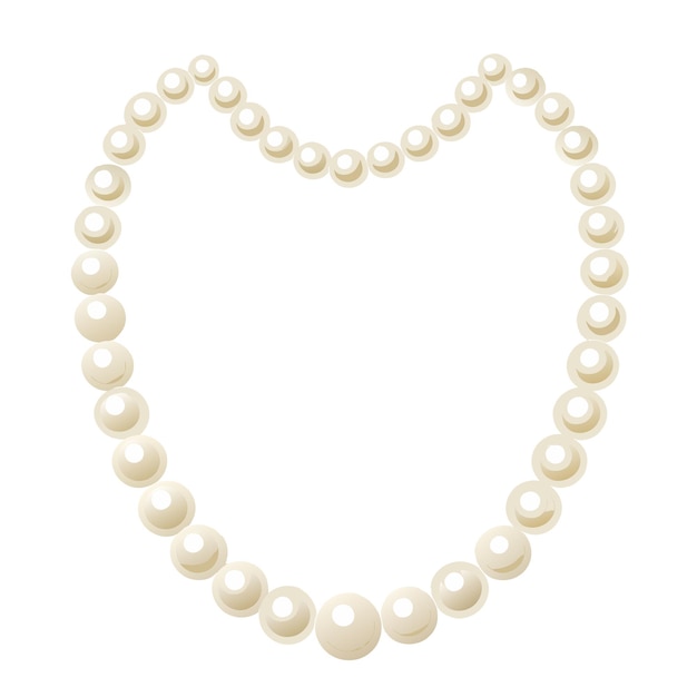 Vector pearl necklace isolated illustration vector