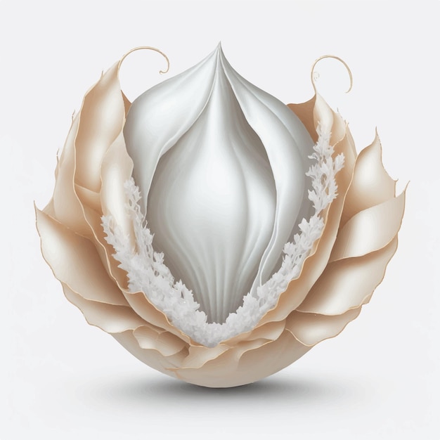 Pearl in a shell vector illustration white background