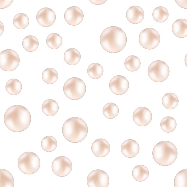 Pearls Seamless Pattern Vector