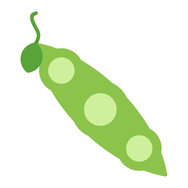 Peas Flat Illustration