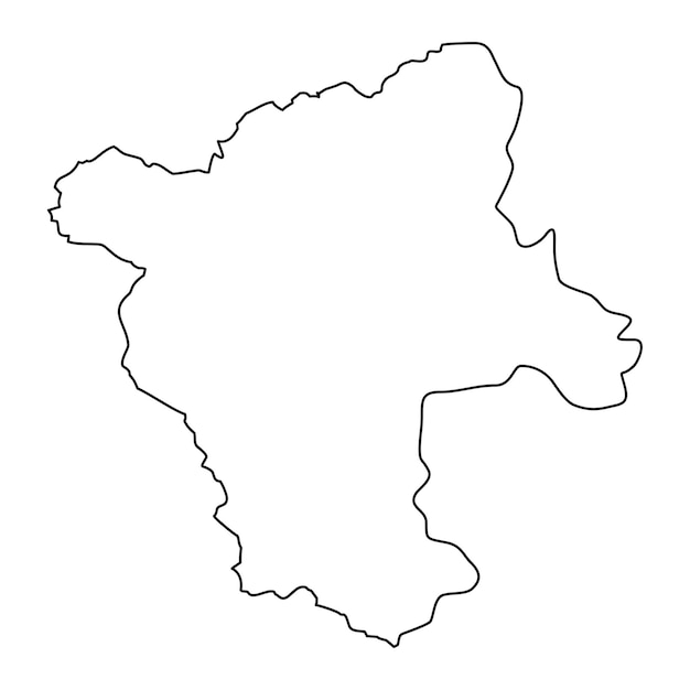 Pec district map administrative district of Serbia Vector illustration