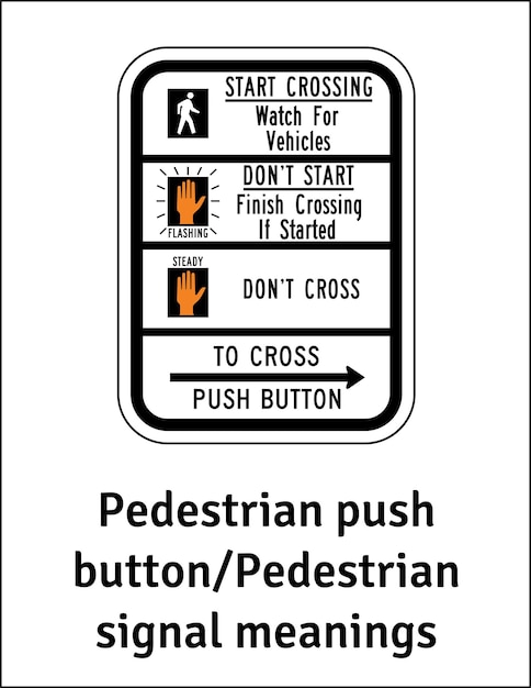 Кнопка пешехода Значения сигнала пешехода