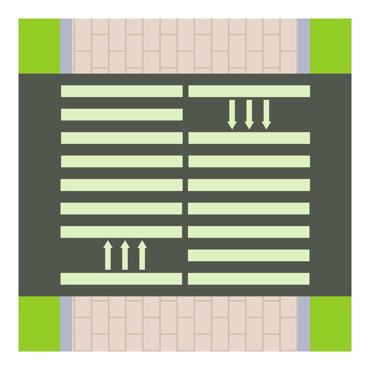 Vector pedestrian road icon cartoon illustration of pedestrian road vector icon for web