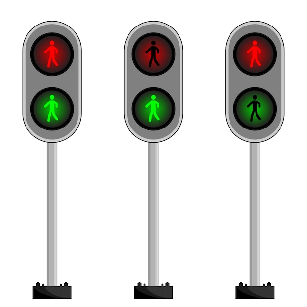 Pedestrian traffic light sign vector design