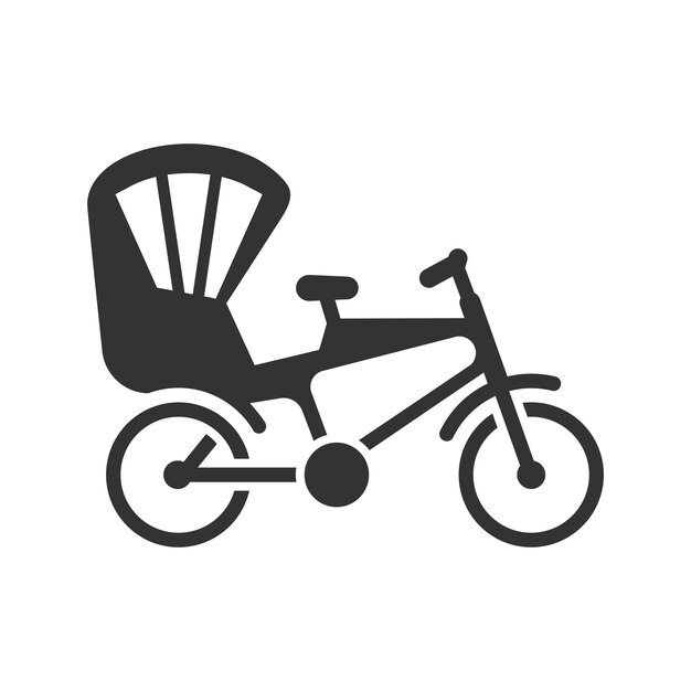 Pedicab rickshaw icon