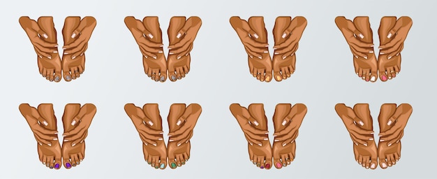 Vector pedicure-logoset