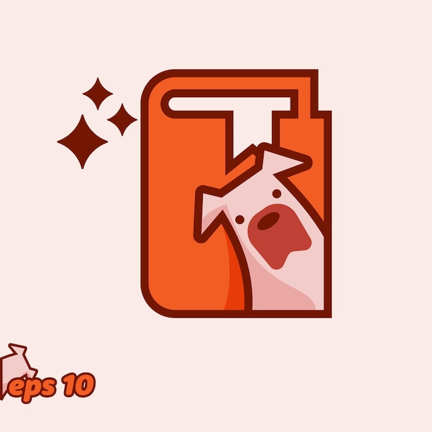 Peeking dog book tutorials icon