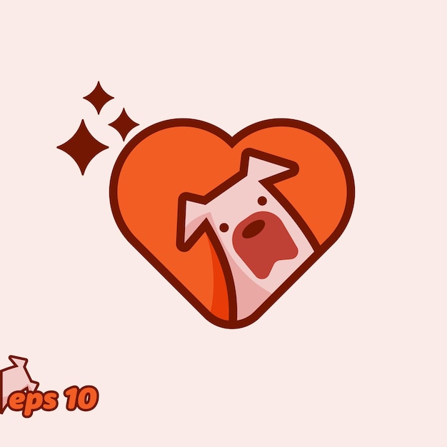 Vector peeking dog lover icon