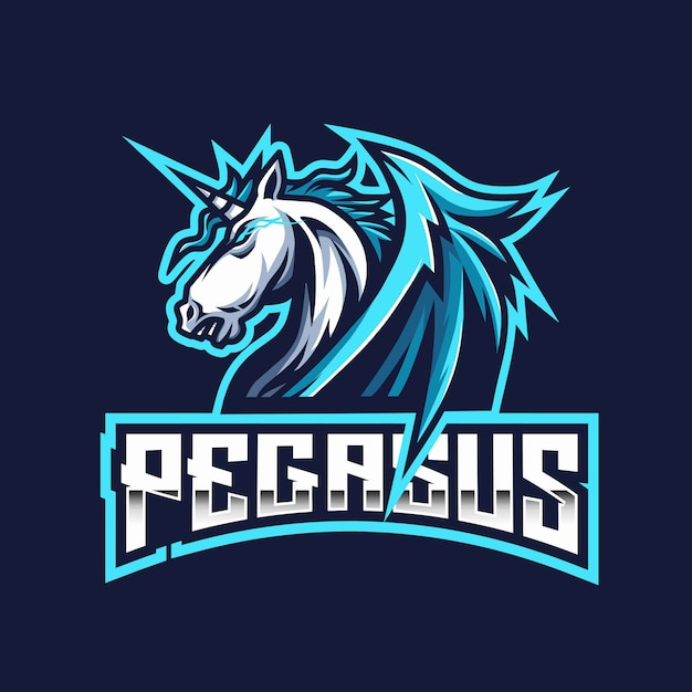 Шаблон логотипа pegasus esport