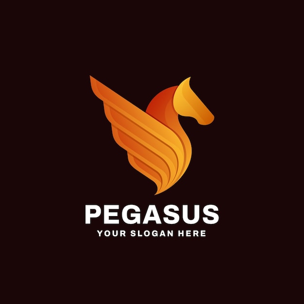 Иллюстрация векторной иконки логотипа Pegasus Gradient