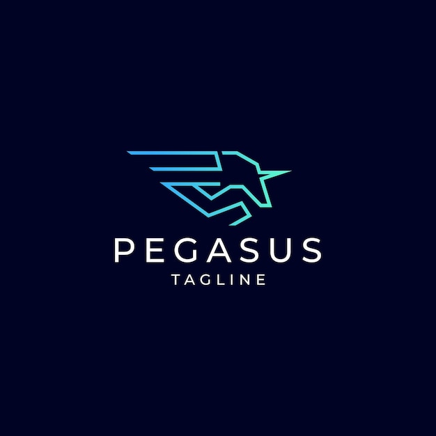 Вектор иконки логотипа Pegasus