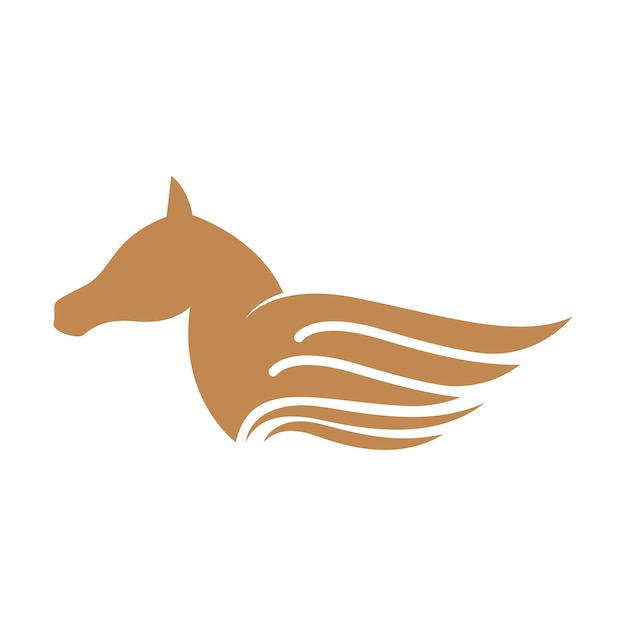 Illustrazione del design dell'icona del logo pegasus