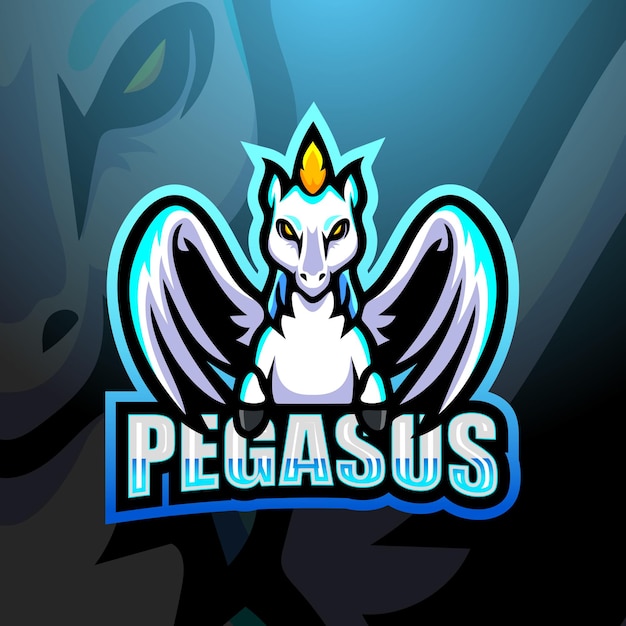 Pegasus mascot illustration