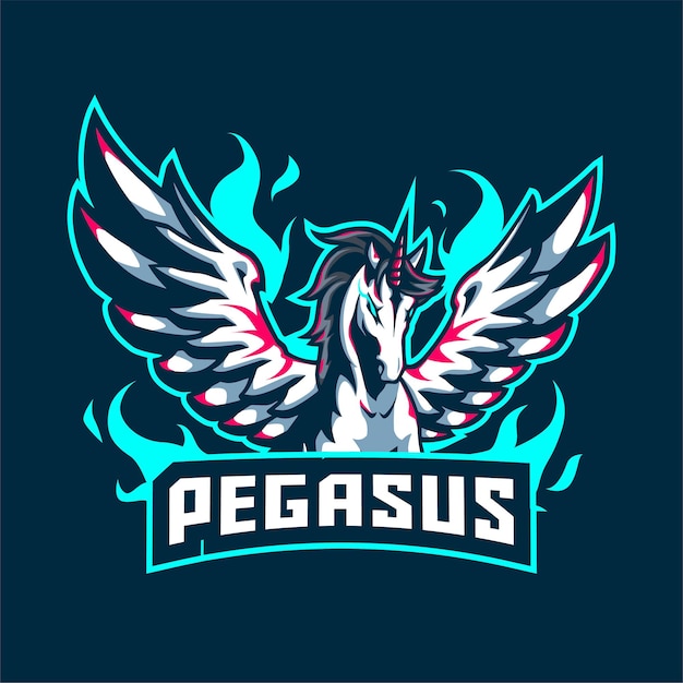 Vector pegasus mascot