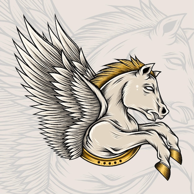 Vector pegasus vector illustration