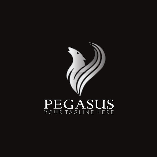 Вектор Дизайн логотипа pegasus vector