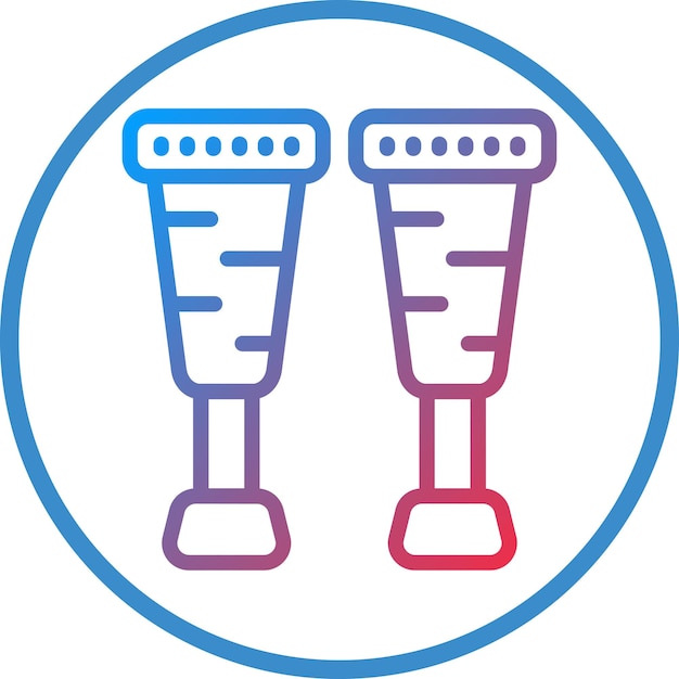 Vector pegleg icon style