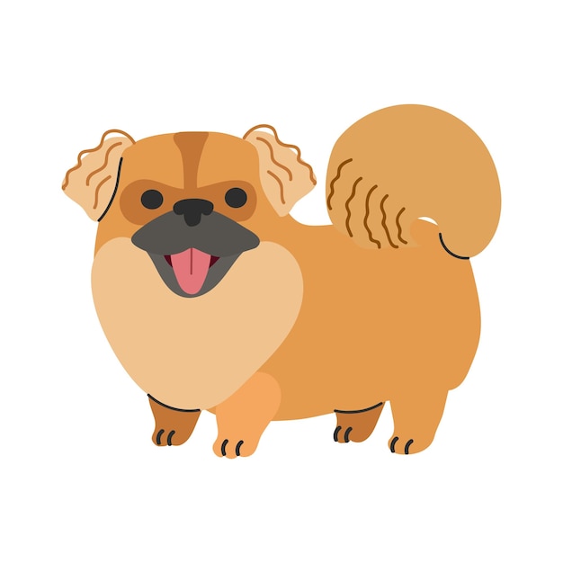 Pekingese icoon clipart avatar logo geïsoleerde illustratie
