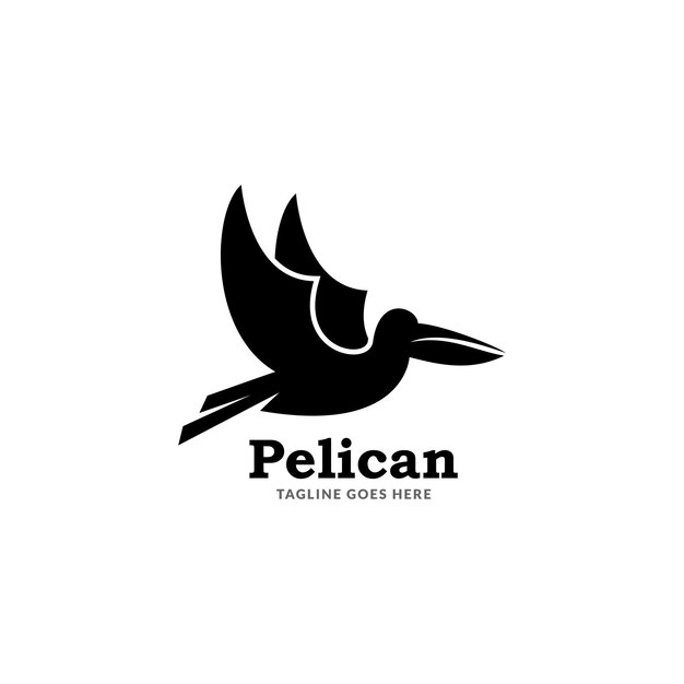 Pelican Bird Logo Design Template Inspiration - Vector