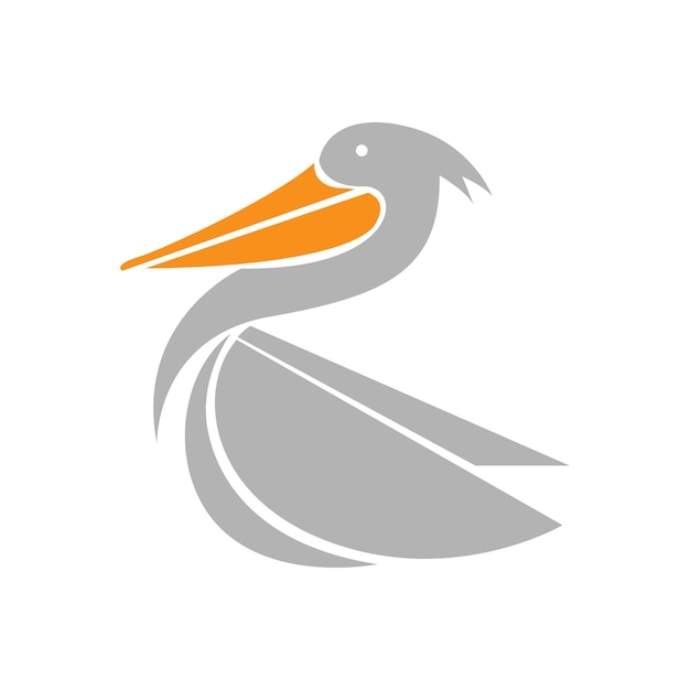 Vector pelican bird logo design