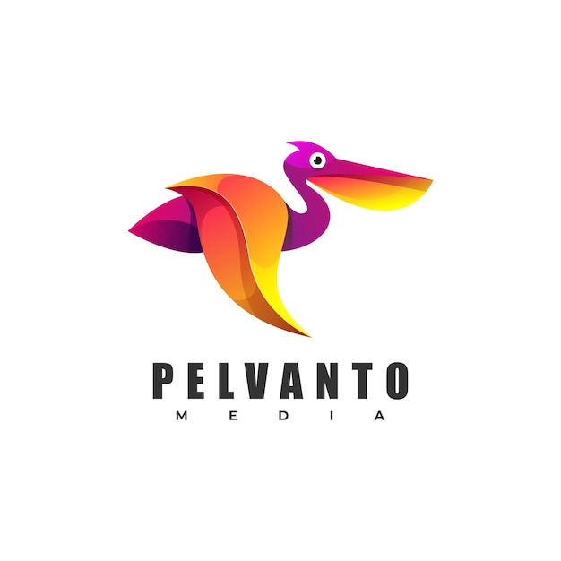 pelican colorful logo template