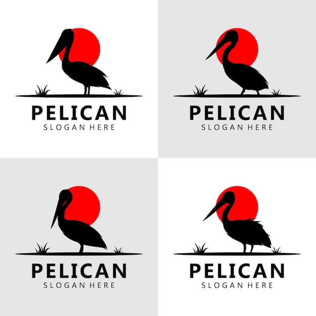 Pelican logo design vector