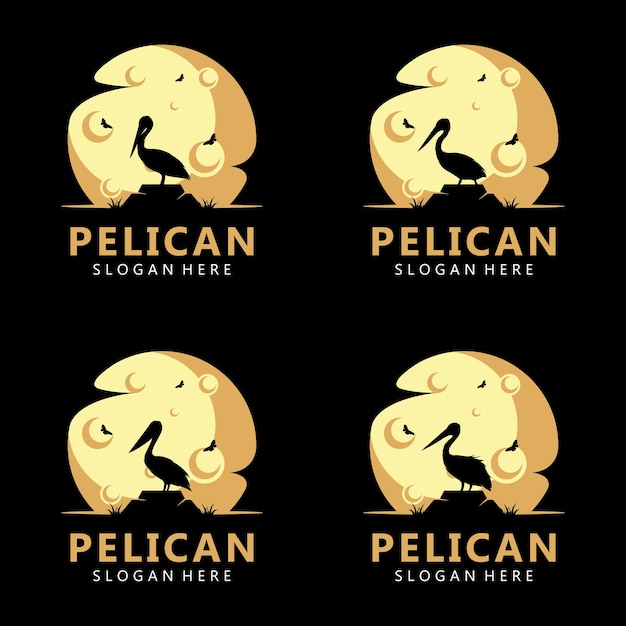 Pelican logo on the moon