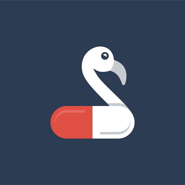 Pelican pil capsule logo ontwerp