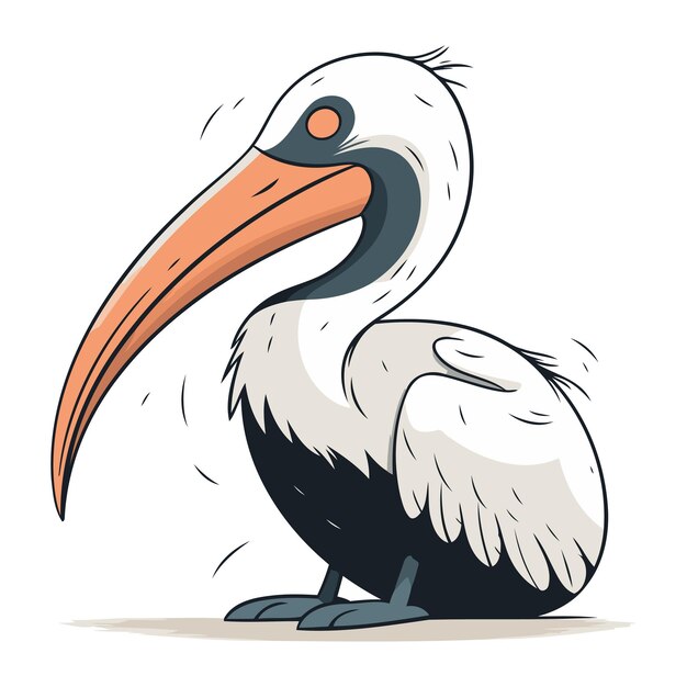 Vector pelican on a white background vector illustration of a pelican