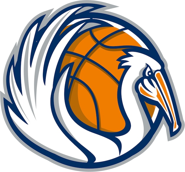 Пеликан крылья баскетбол ретро
