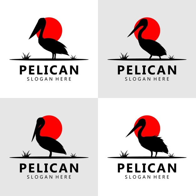 Pelikaan logo ontwerp vector