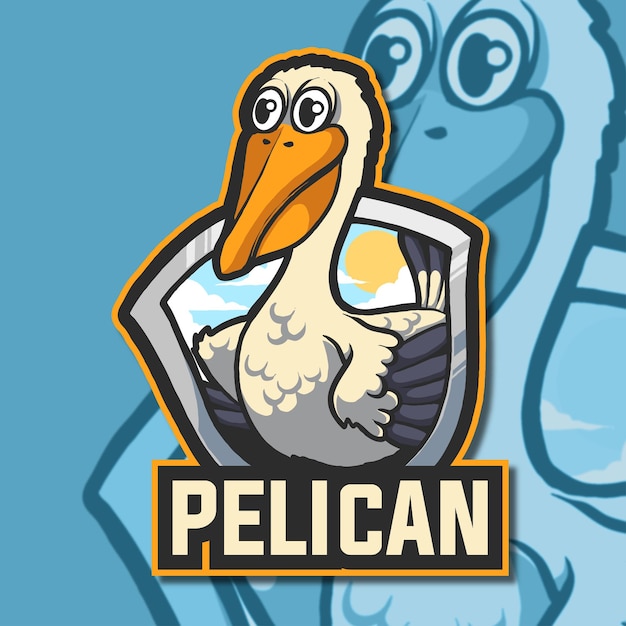 pelikaan mascotte logo