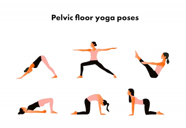 Yoga del pavimento pelvico. salute della donna. asana yoga.