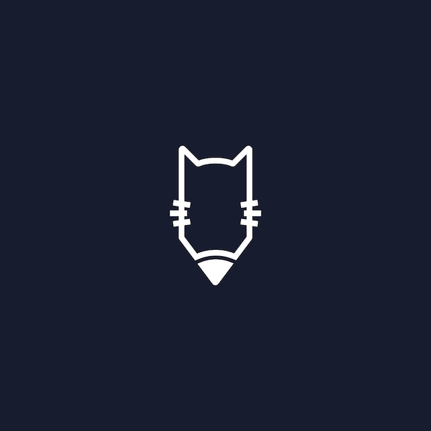 Vector pen and cat logo