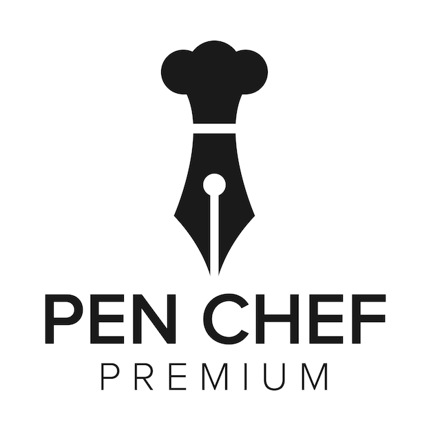 Pen chef-kok logo vector pictogrammalplaatje