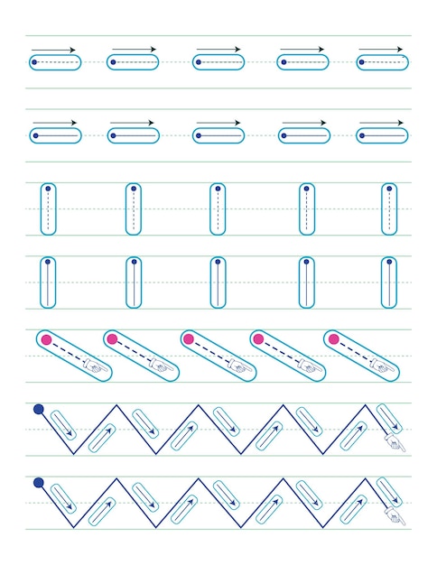 Pen control worksheets for toddlers