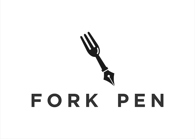 pen creatief voedsel logo ontwerp pictogram illustratie