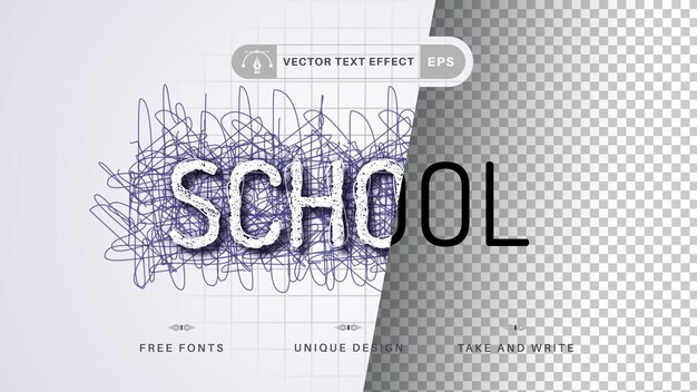 Pen Hatching Editable Text Effect Font Style