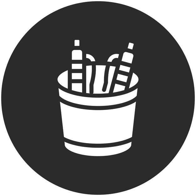 Икона векторного держателя ручки иллюстрация набора значков инструментов