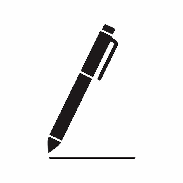 Vector pen icon illustration in flat style