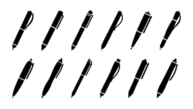 Vector pen icon set vector illustration pen icons