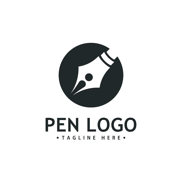 Pen Logo Icon Template. Company writer identity