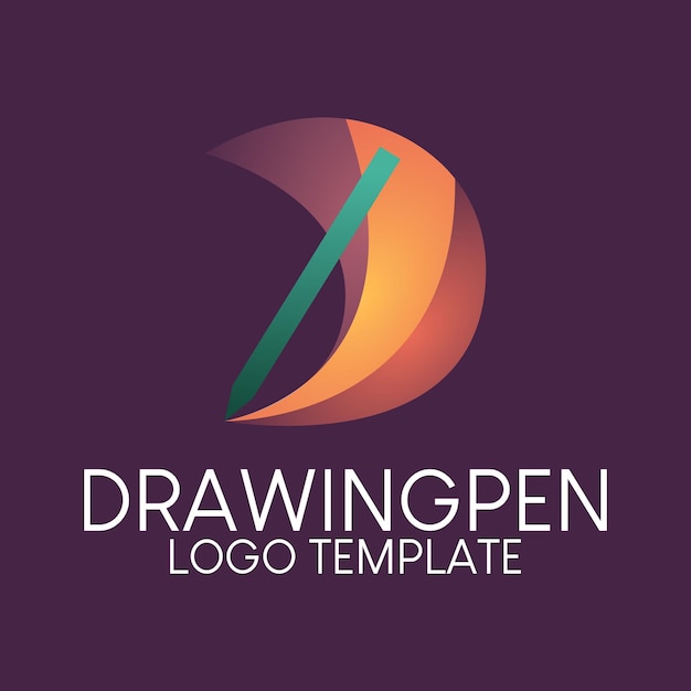 Pen logo template with modern style