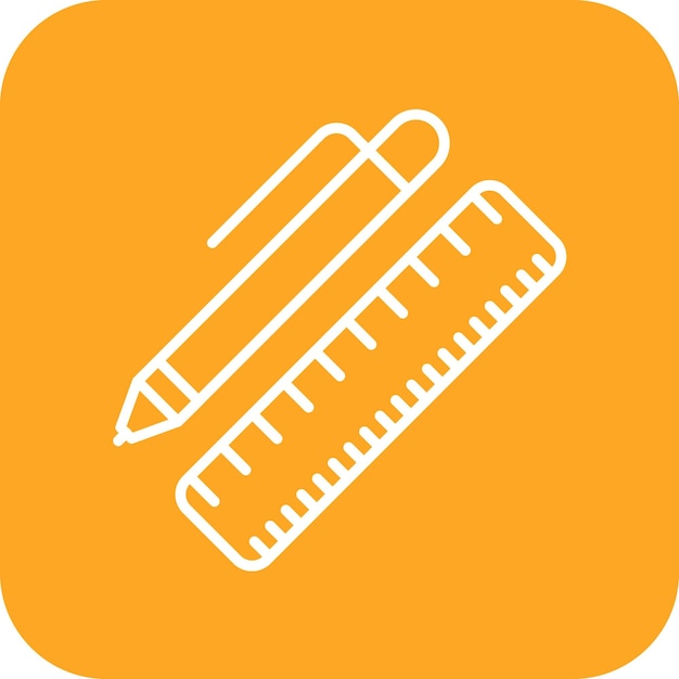 Vector pen and ruler icon vector image can be used for creativity