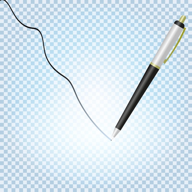 pen writing isolated on background. Vector illustration. Eps 10