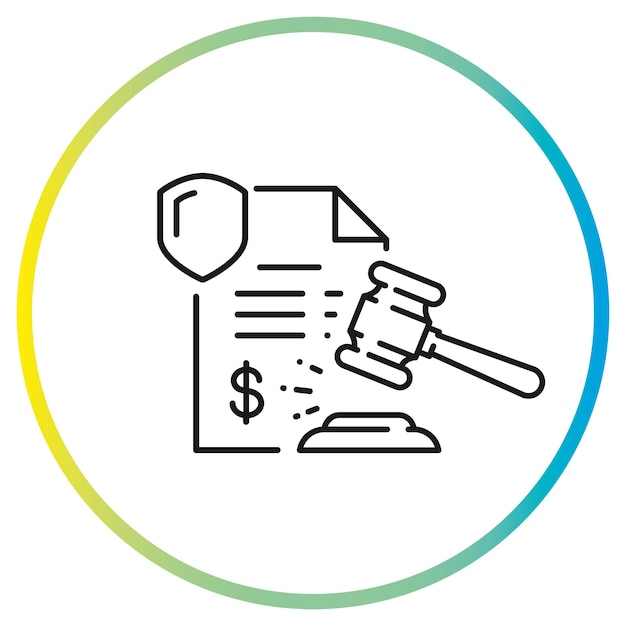 Vector penalty icon financial forfeit surcharge