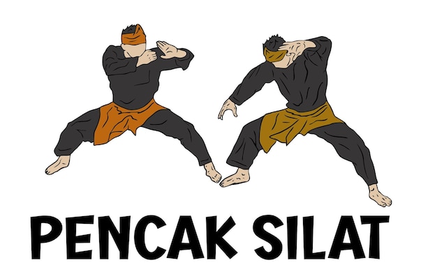 pencak silat 일러스트 벡터