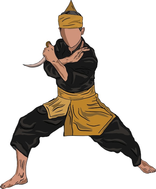 pencak silat lofo icon vector illustration