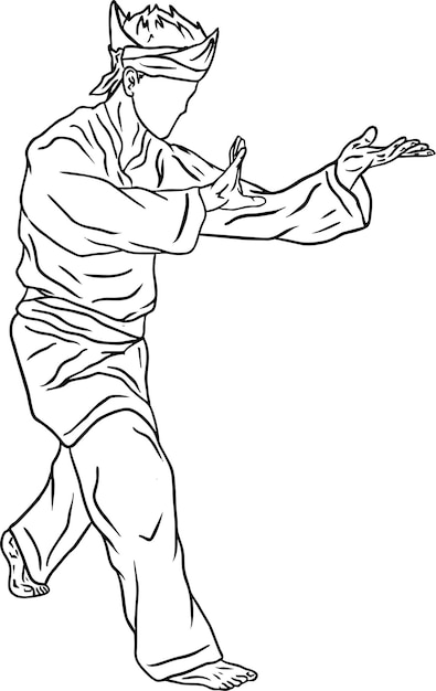 Vector pencak silat vector illustratie karakter